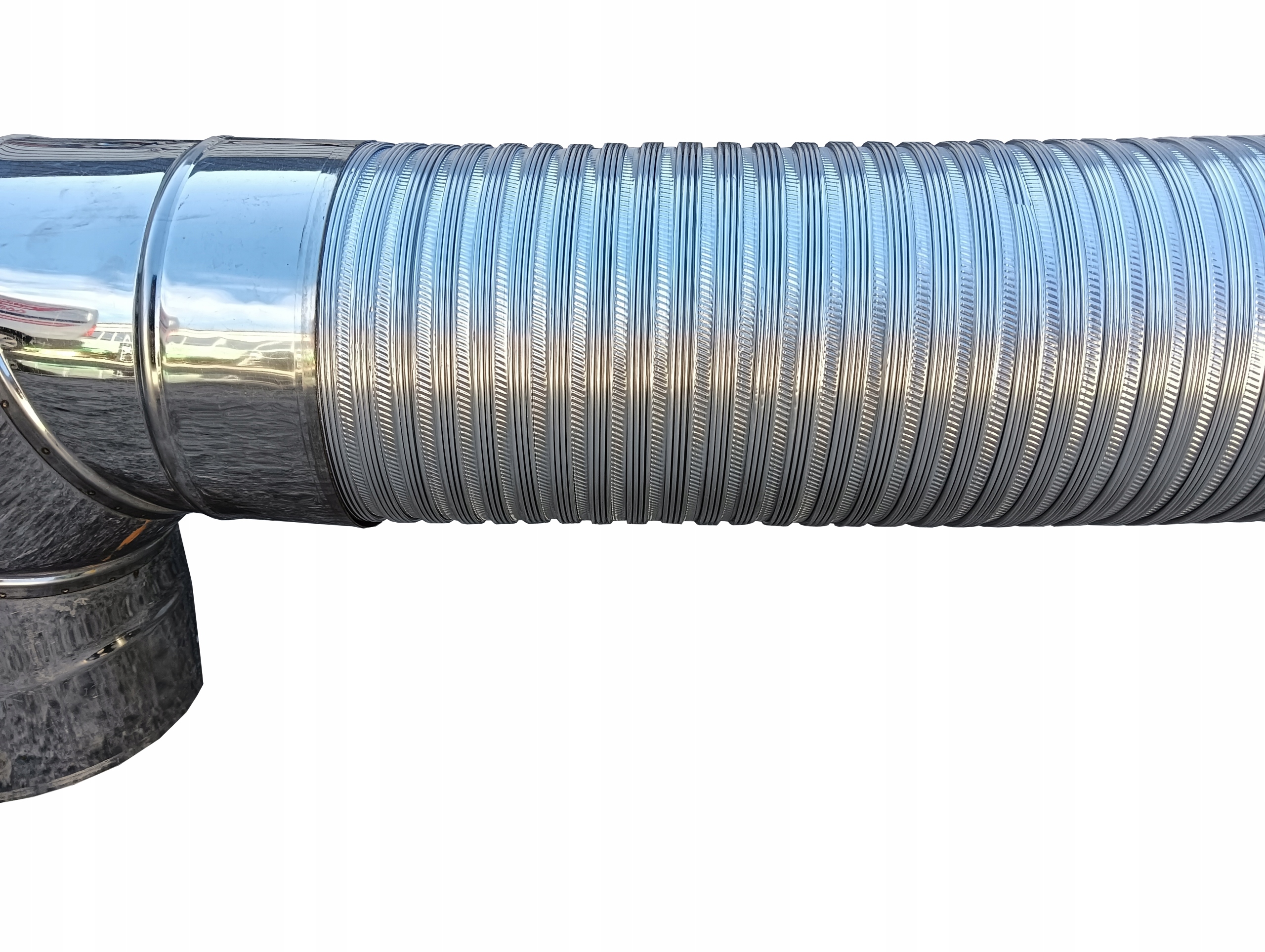 RURA SPIRO fi 150 mm ALUMINIOWA ALUFLEX DŁUGA - 3 m GĘSTY SPLOT MOCNA Rozmiar 150 mm