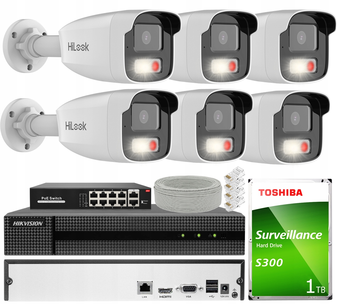 Vnútorná a vonkajšia Ip kamera Hikvision KIT-IP-IPCAM-B2-50DL HiLook