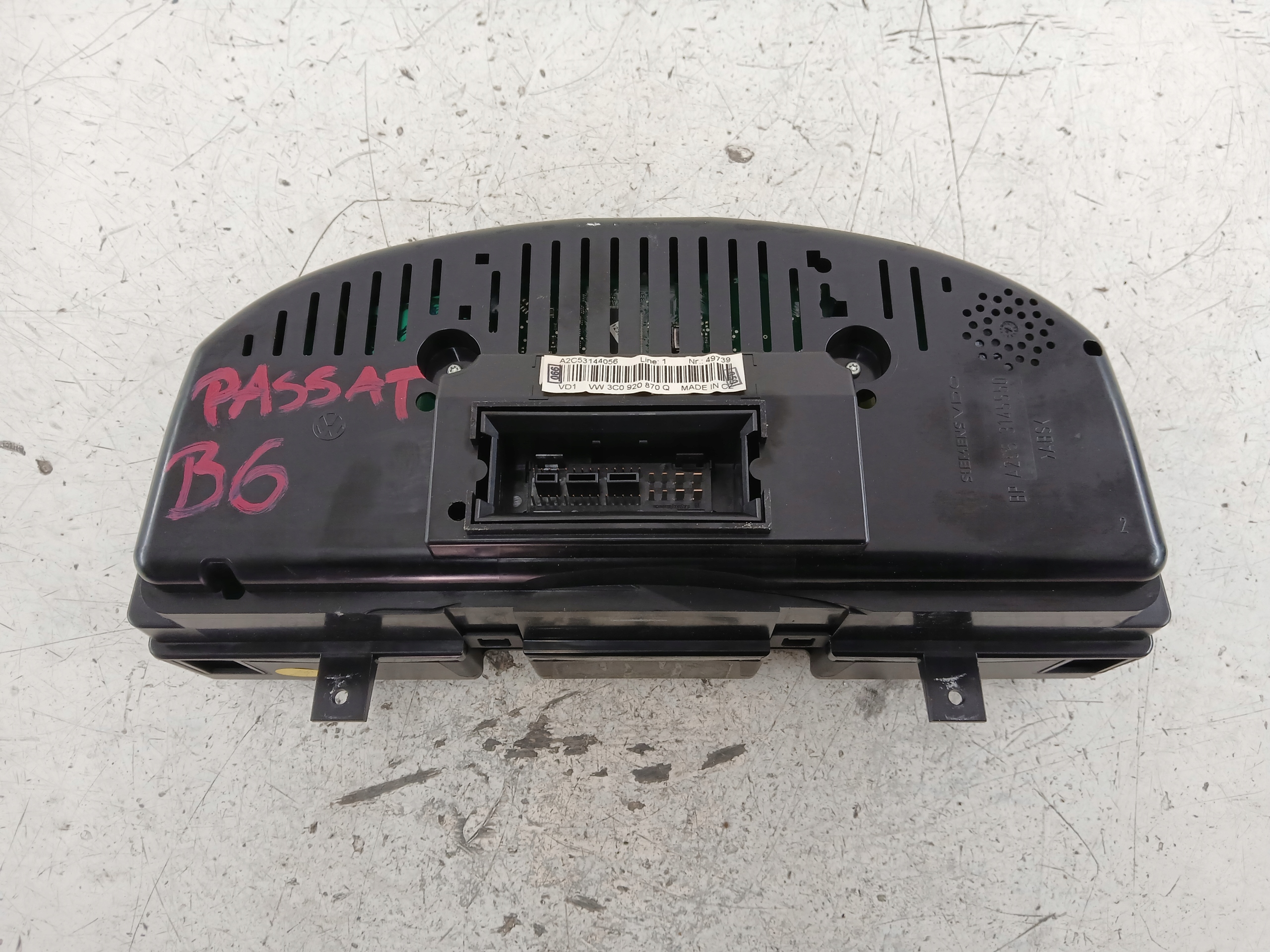 VW PASSAT B6 2.0 TDI dials dials 3C0920870Q