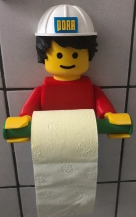Uchwyt papier toaletowy LEGO MAN + Włosy + Kask Marka inna