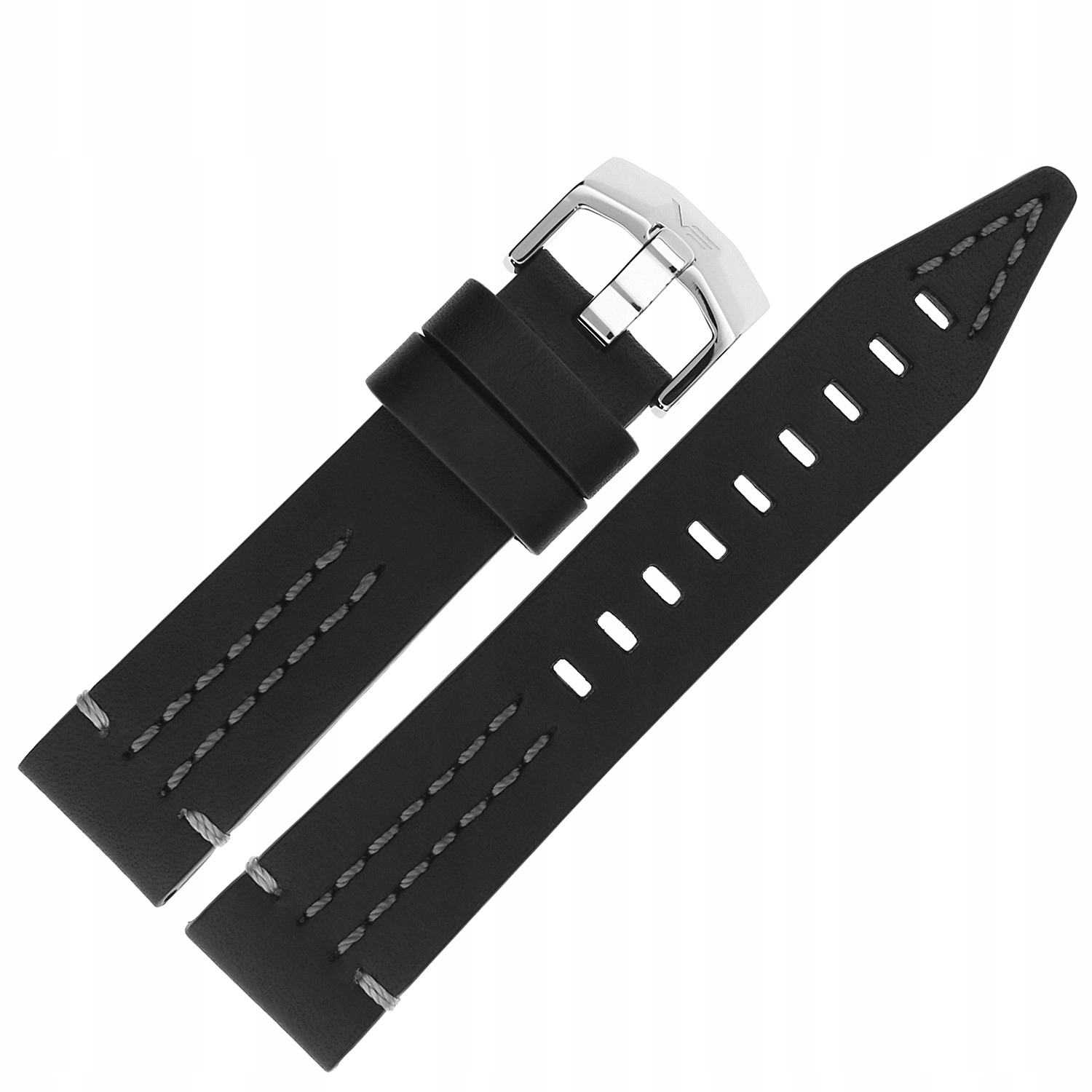 Pásek Rocket N1 kůže (E711) černý s šedou lesklou barvou