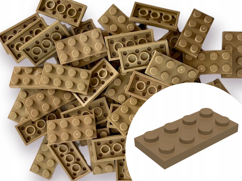 

Lego 3020 Plate 2x4 Płytka Dark Tan 10 sztuk