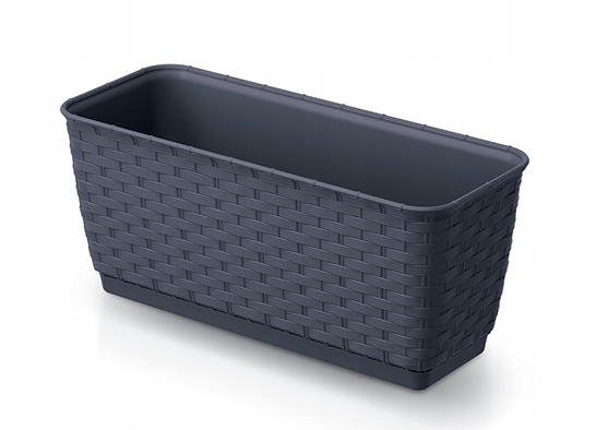 

Doniczka Balkonowa Na Parapet Ogród Antracyt 30CM