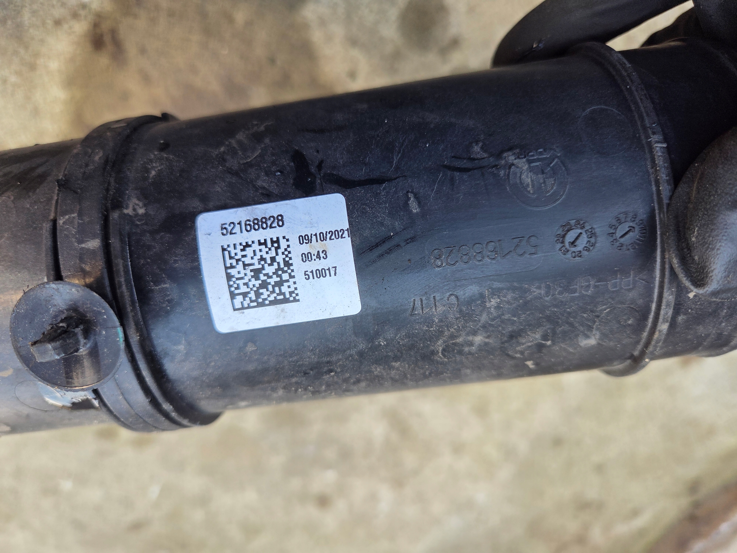 flow meter pipe air Fiat Ducato 2.2 52168828