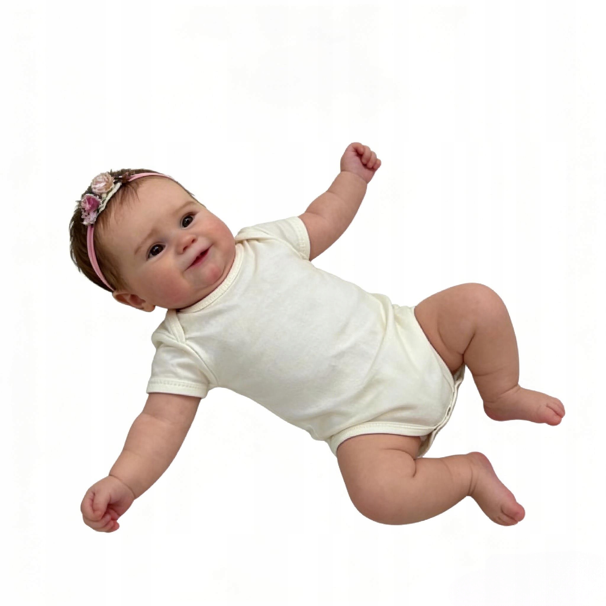 Reborn Baby Silicone lalka 49 cm Korpus z tkaniny