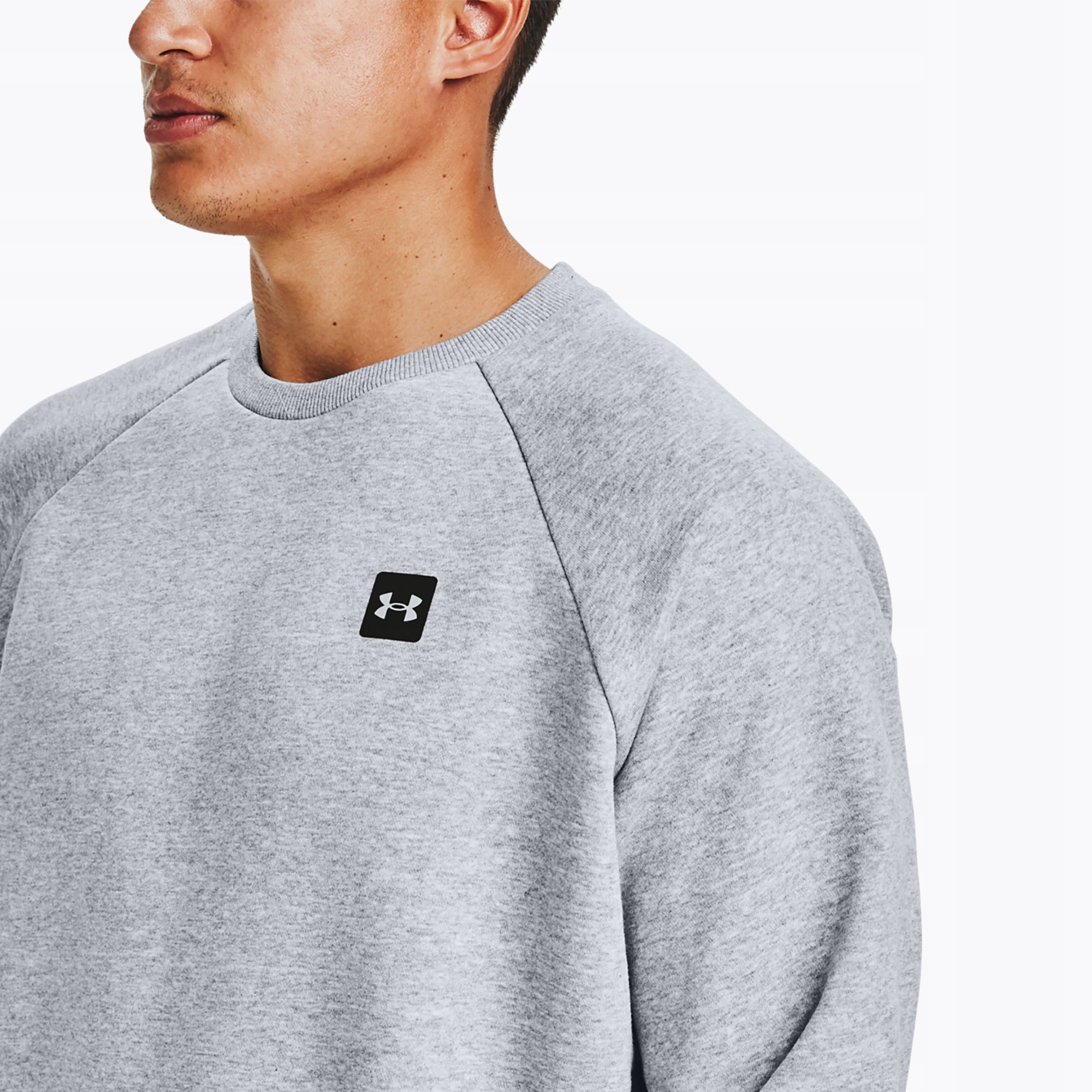 Bluza męska Under Armour Rival Fleece Crew mod gray light heather/black XL Właściwości oddychające