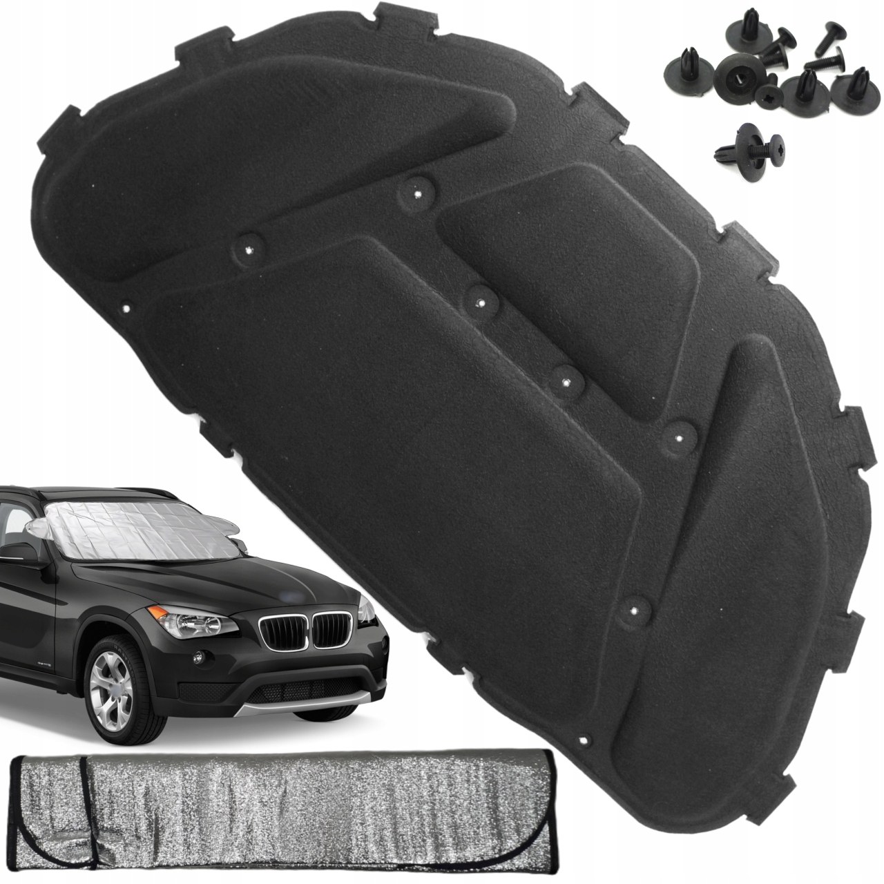 Odhlučnění masky Izolace Bmw X1 E84 09-15 Protinámrazová Podložka Spinki Hq