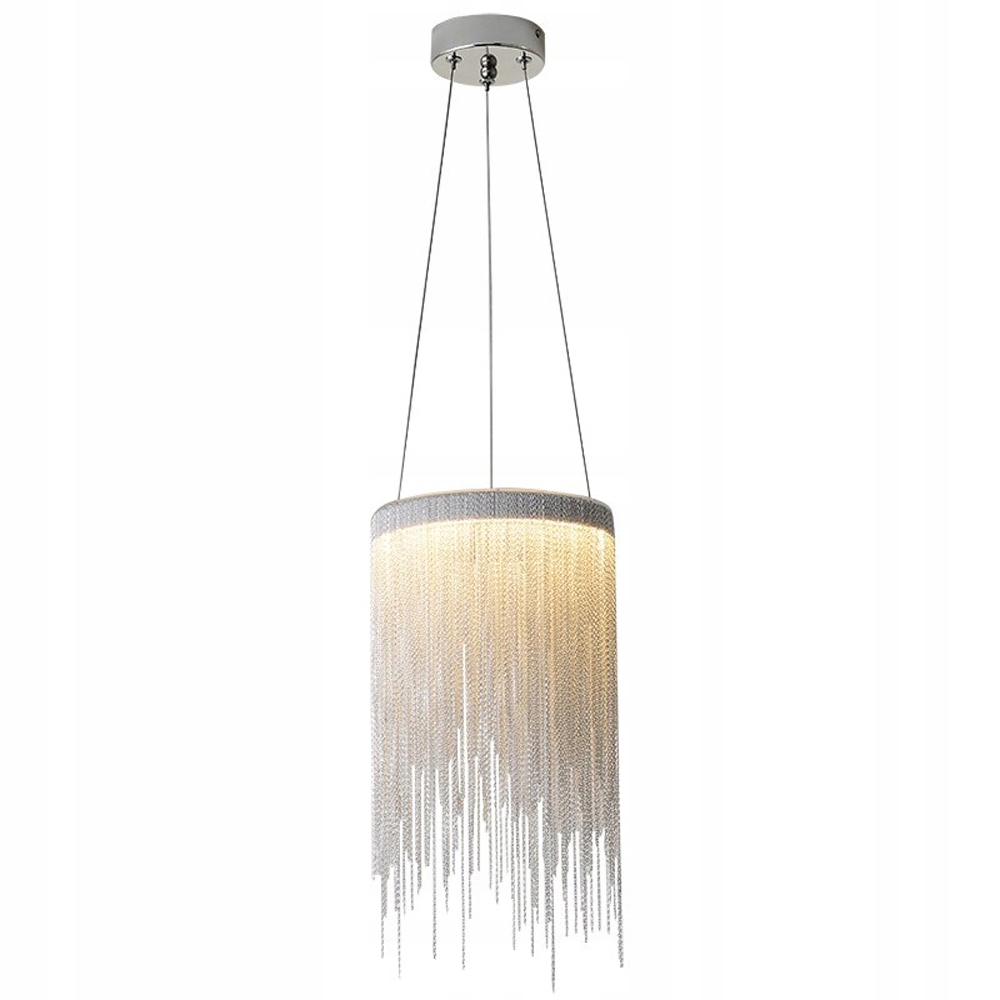 

Lampa Wisząca Led Srebrna Nowoczesna Metal Chain