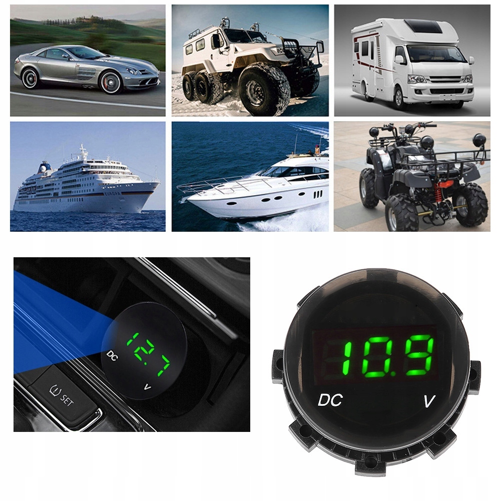 MOTOCYKLOWA WOLTOMIERZ MIERNIK LED Producent bez marki