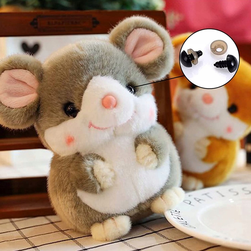 OCZY DO MASKOTEK BEZPIECZNE OCZKA NOSKI NOSY KOLOROWE NA SZYDEŁKU 560szt Kolor biel