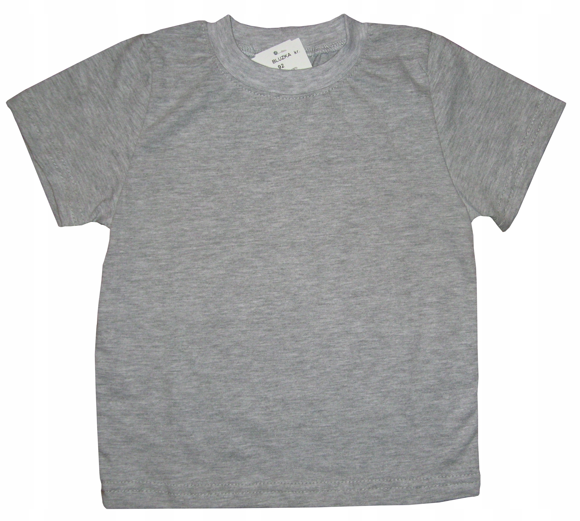 T-SHIRT 95% BAWEŁNA KOSZULKA, BLUZKA, POLSKI PRODUCENT r110 szara