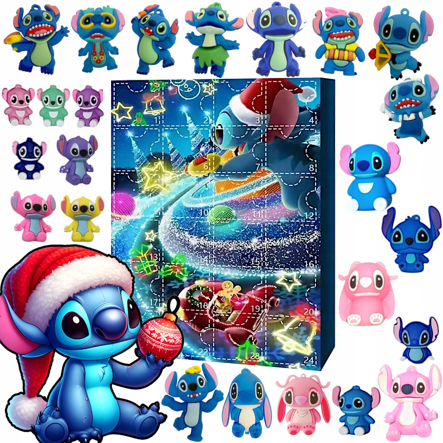 Adventní Kalendář Stich Angel Lilo Stitch Figurky Dárek Pro Mikuláše