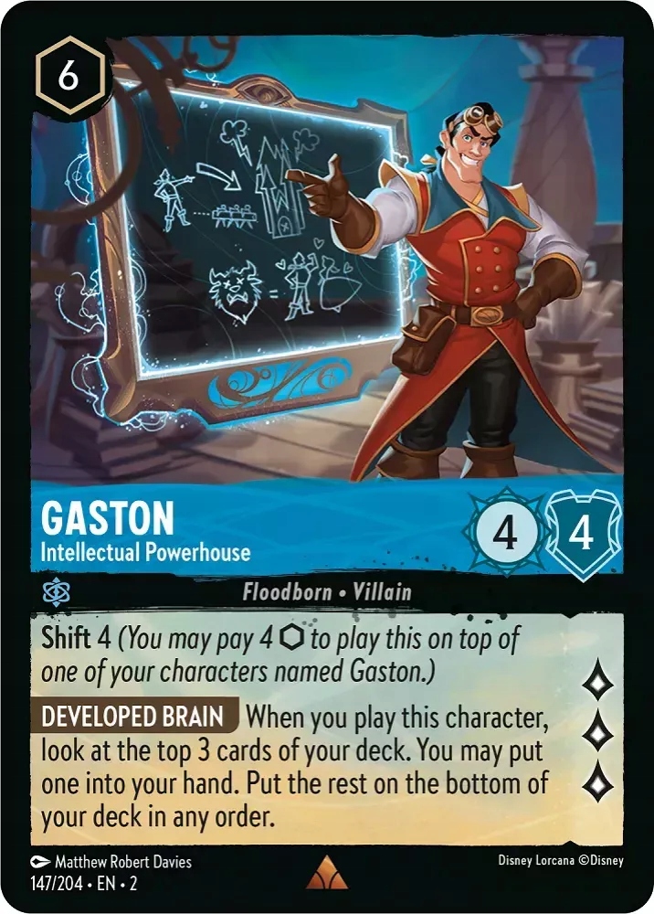 Disney Lorcana 2ROF #147 Gaston Intellectual Powerhouse