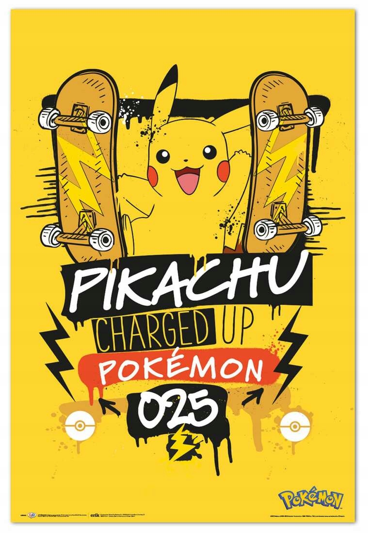 Pokémoni Pikachu Charged Up - plagát 61x91,5 cm