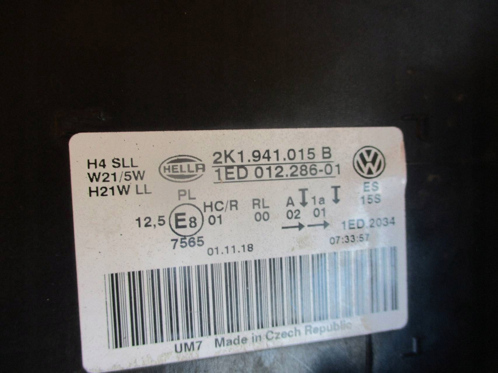 light front front left VW CADDY 2K1 15