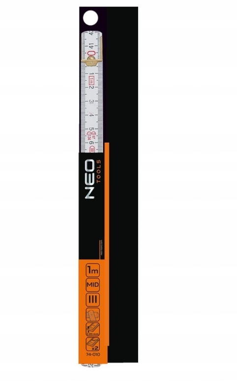 

Neo 74-020 Miara składana drewniana 2m biało-żół