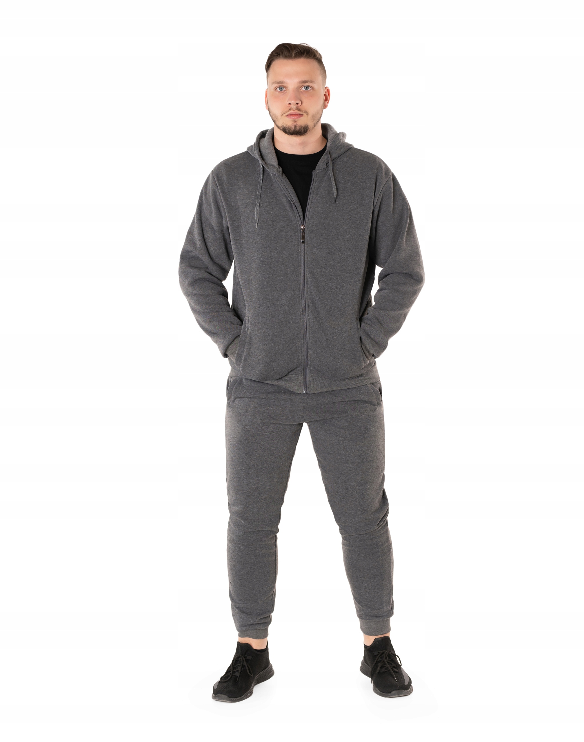 

Komplet Dresowy Męski Dres Ocieplany 9104-01 r 3XL