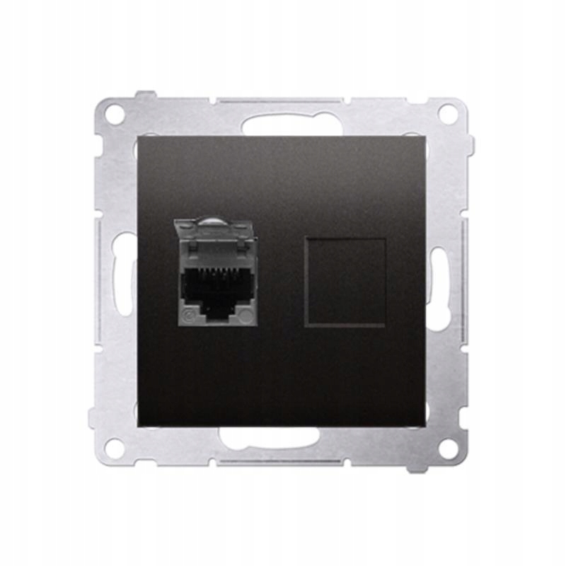 Simon 54 Premium antracit počítačová zásuvka RJ45 jednonásobně stíněný