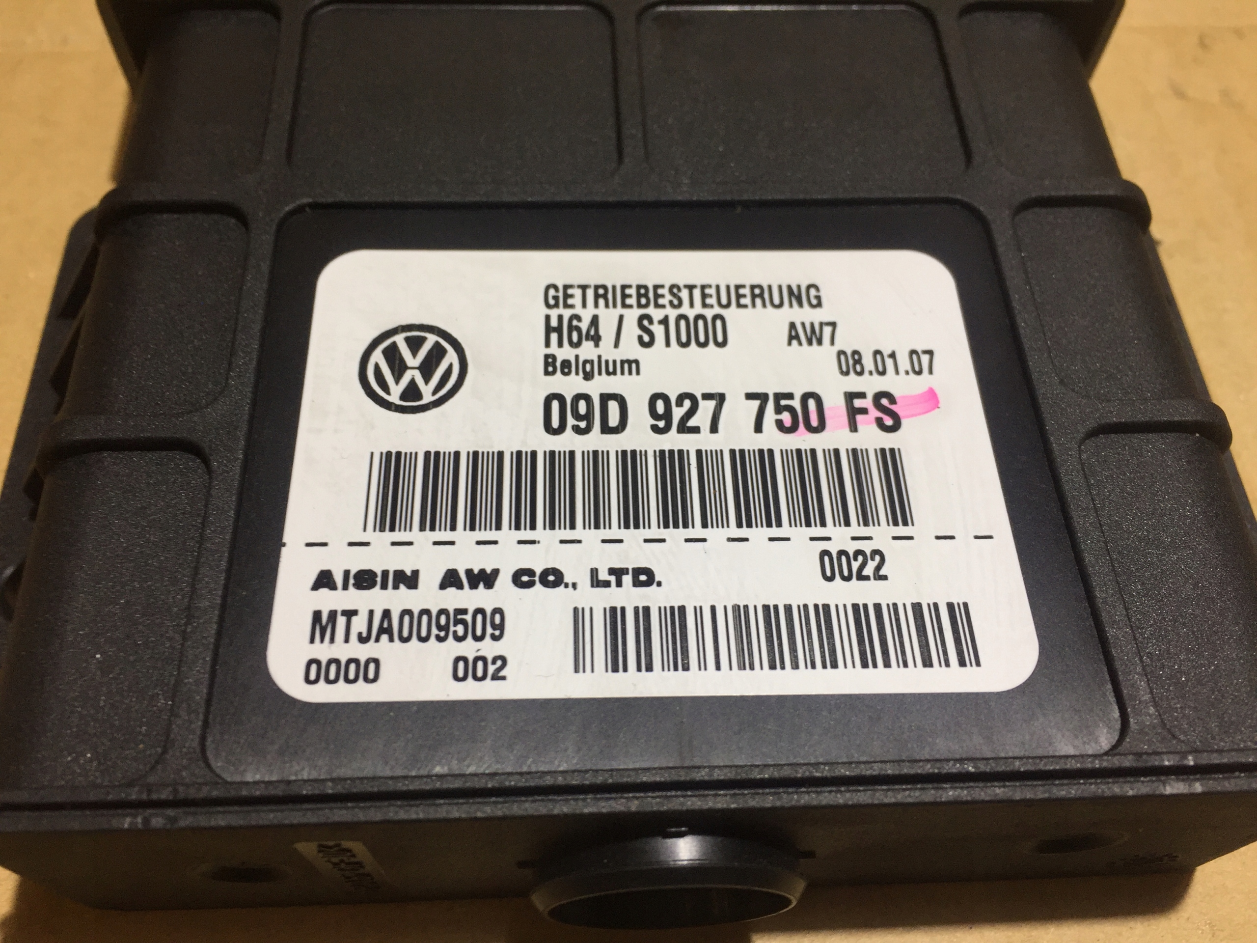 AUDI Q7 4L module control unit gearboxes 09D927750FS