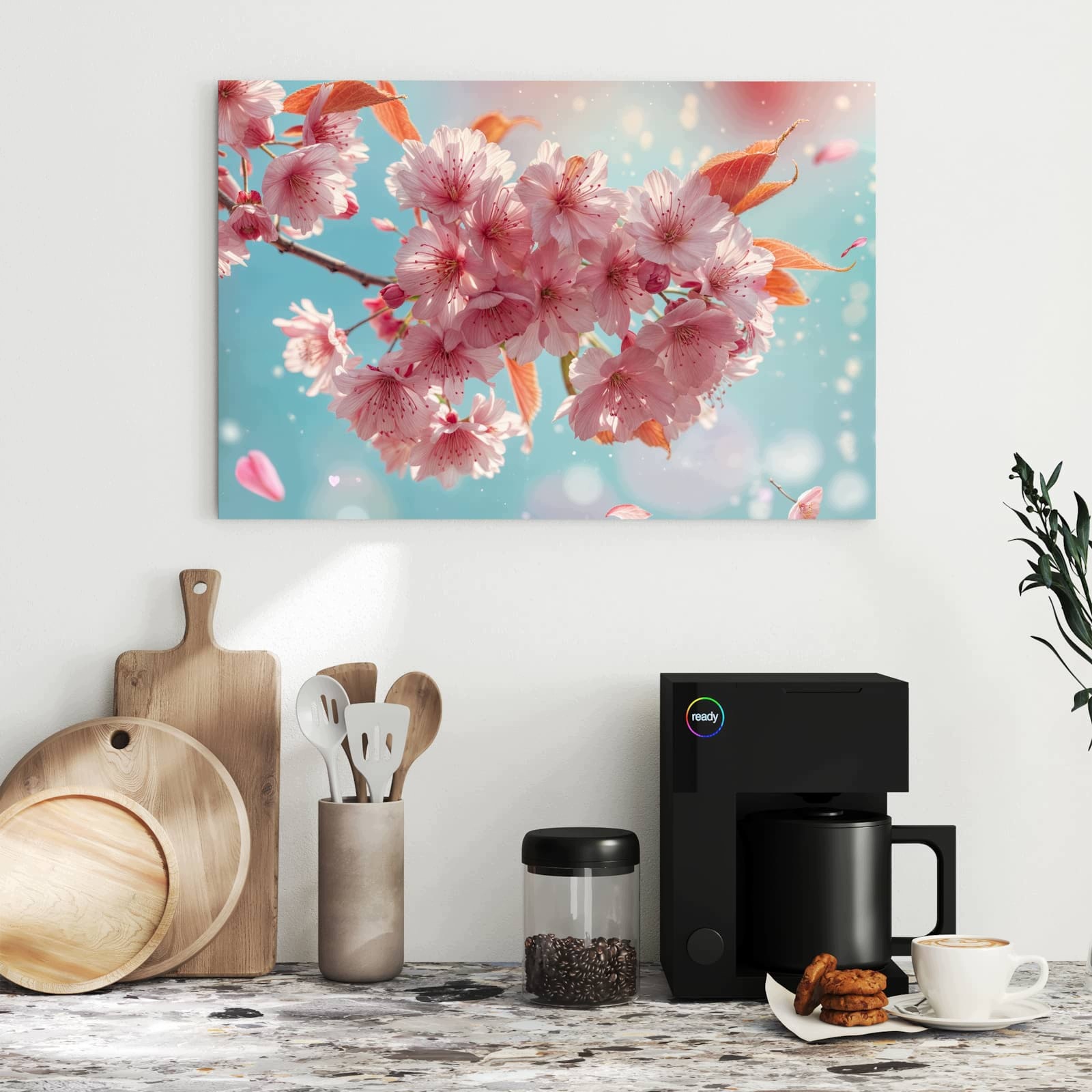 Magnetická tabule Květina třešní Obloha 60 × 40 cm