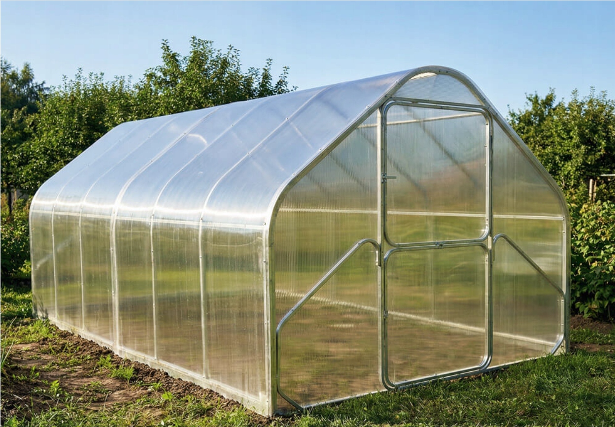 Skleník zahradní domek polykarbonát 6mm 2,75x4m 3x4 profil 20*40