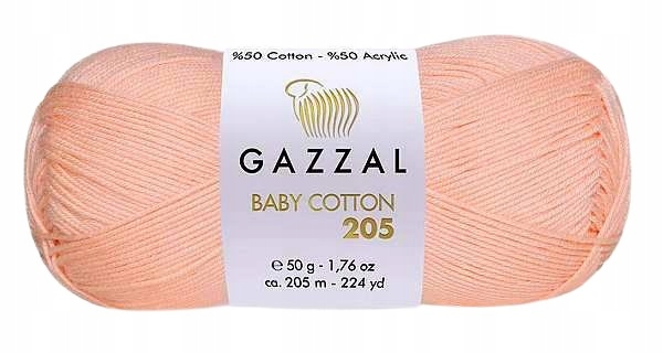 Gazzal Baby Cotton 205 brzoskwiniowy 523