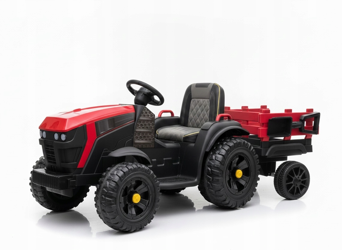 Duży Traktor na akumulator z Przyczepką Pilot dla dzieci 12V 9Ah