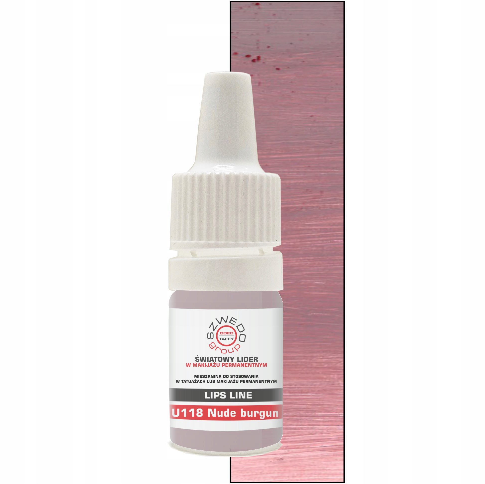 U118 Nude Burgundy – pigmentový pigment pro permanentní make-up rtů Pmu