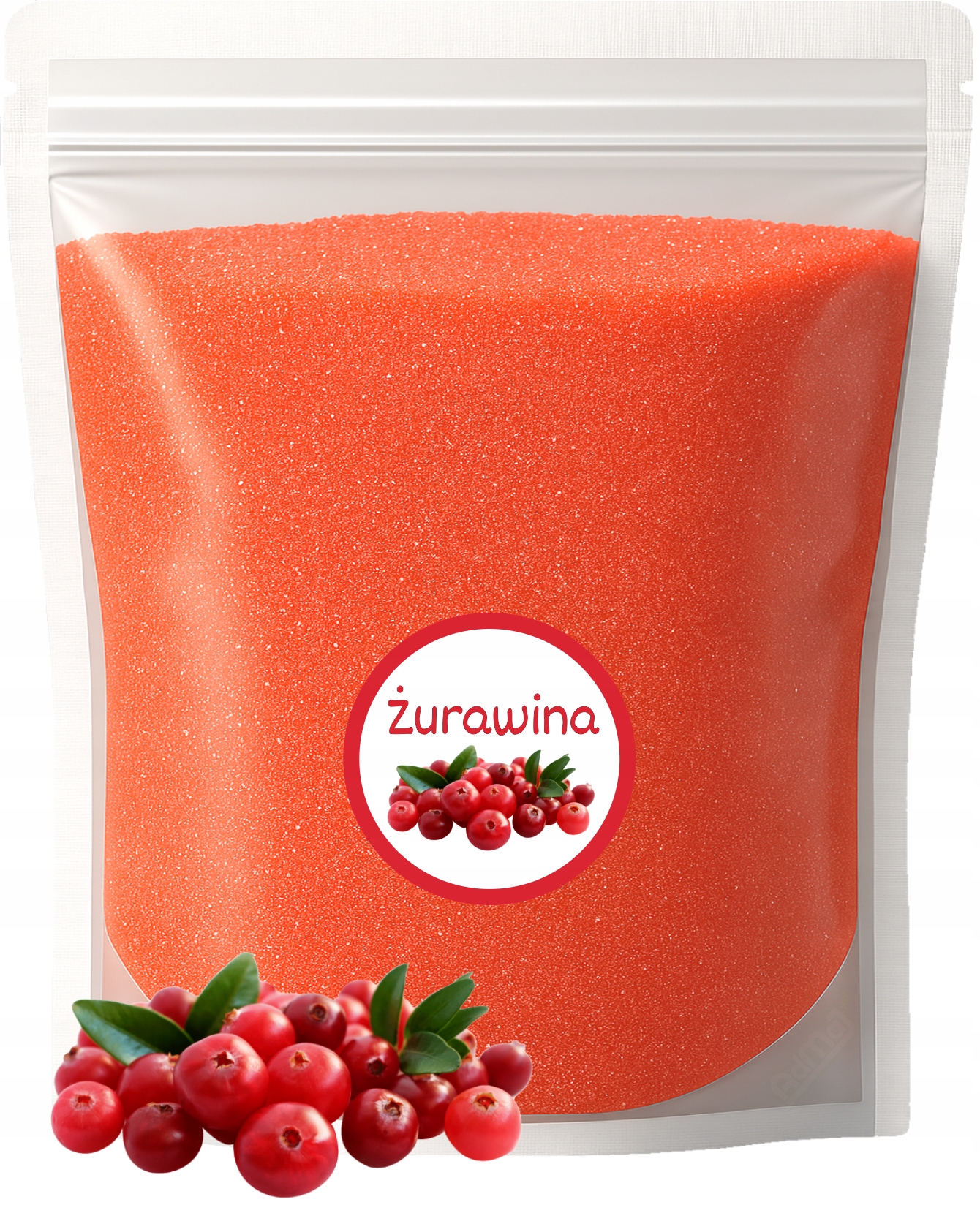 Cukr 5 kg Červený Brusinky na vatu Barevný suchý doypack brusinkový