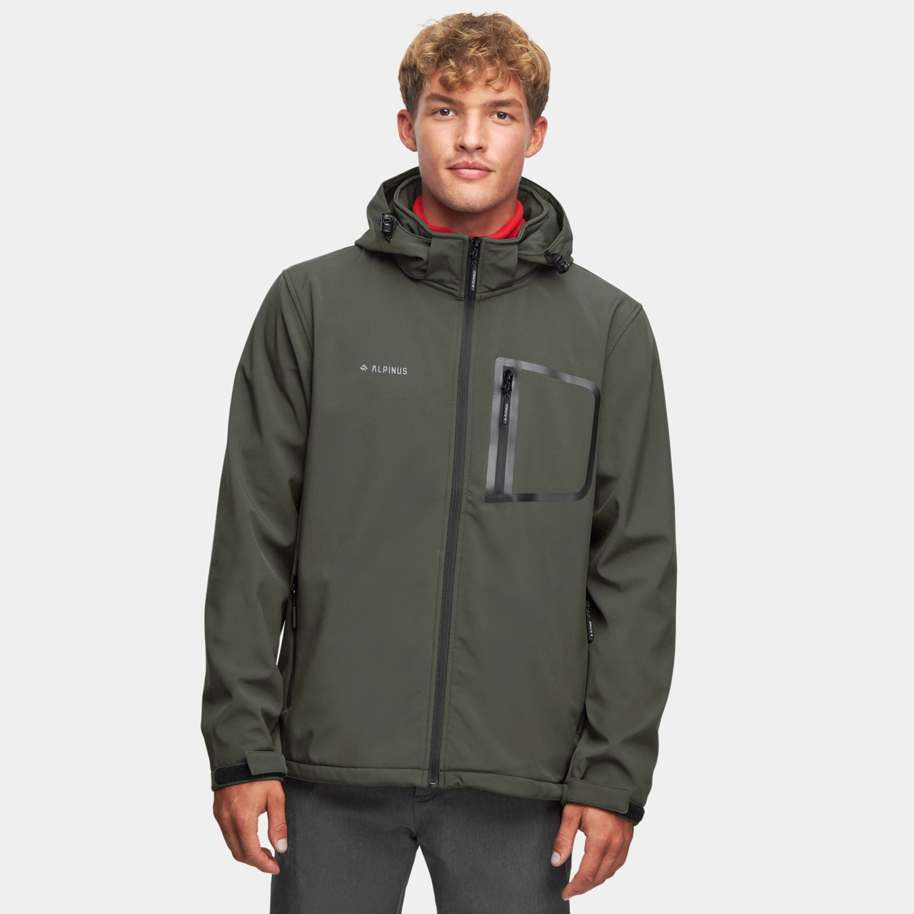 Kurtka Męska Softshell Alpinus Wodoodporna Stenshuvud 15000 L Khaki