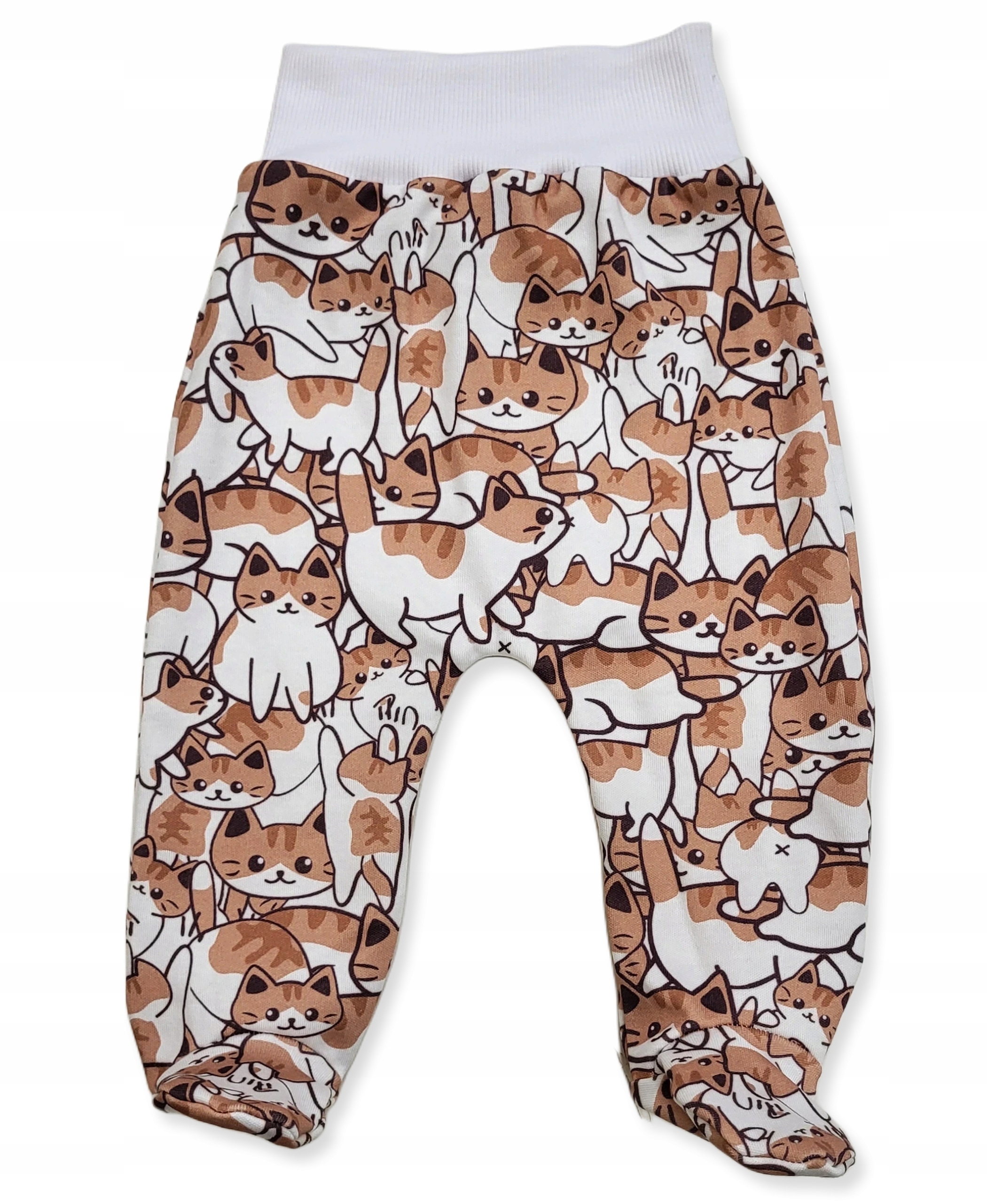 PÓŁŚPIOCHY 74 spodenki BEZUCISKOWE niemowlęce od PRODUCENTA w KOTKI