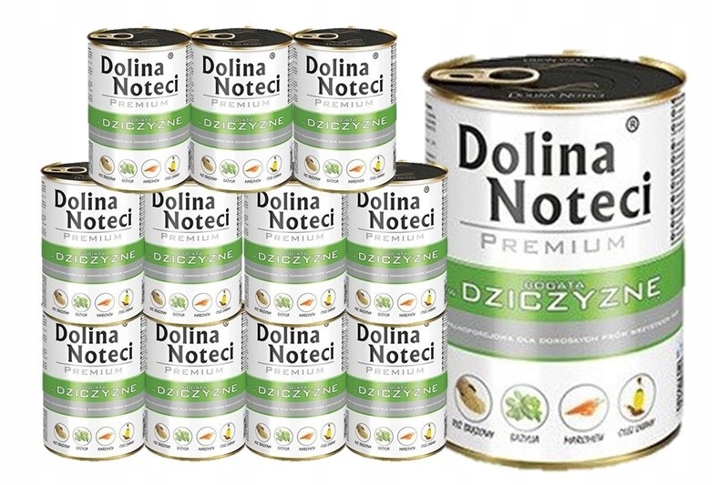 Vlhké krmivo pro psy Dolina Noteci Premium bohaté na zvěřinu 12x400 g