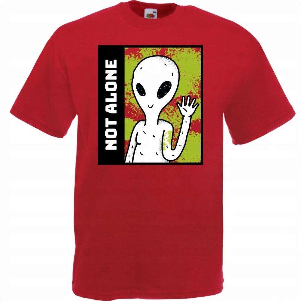 

Koszulka not alone ufo kosmici S ceglana czerwona