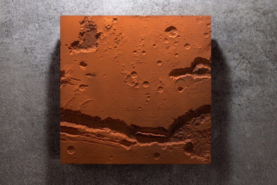 Spacecrafting Valles Marineris Pravý panel 20cm x 20cm Odliatok Mars