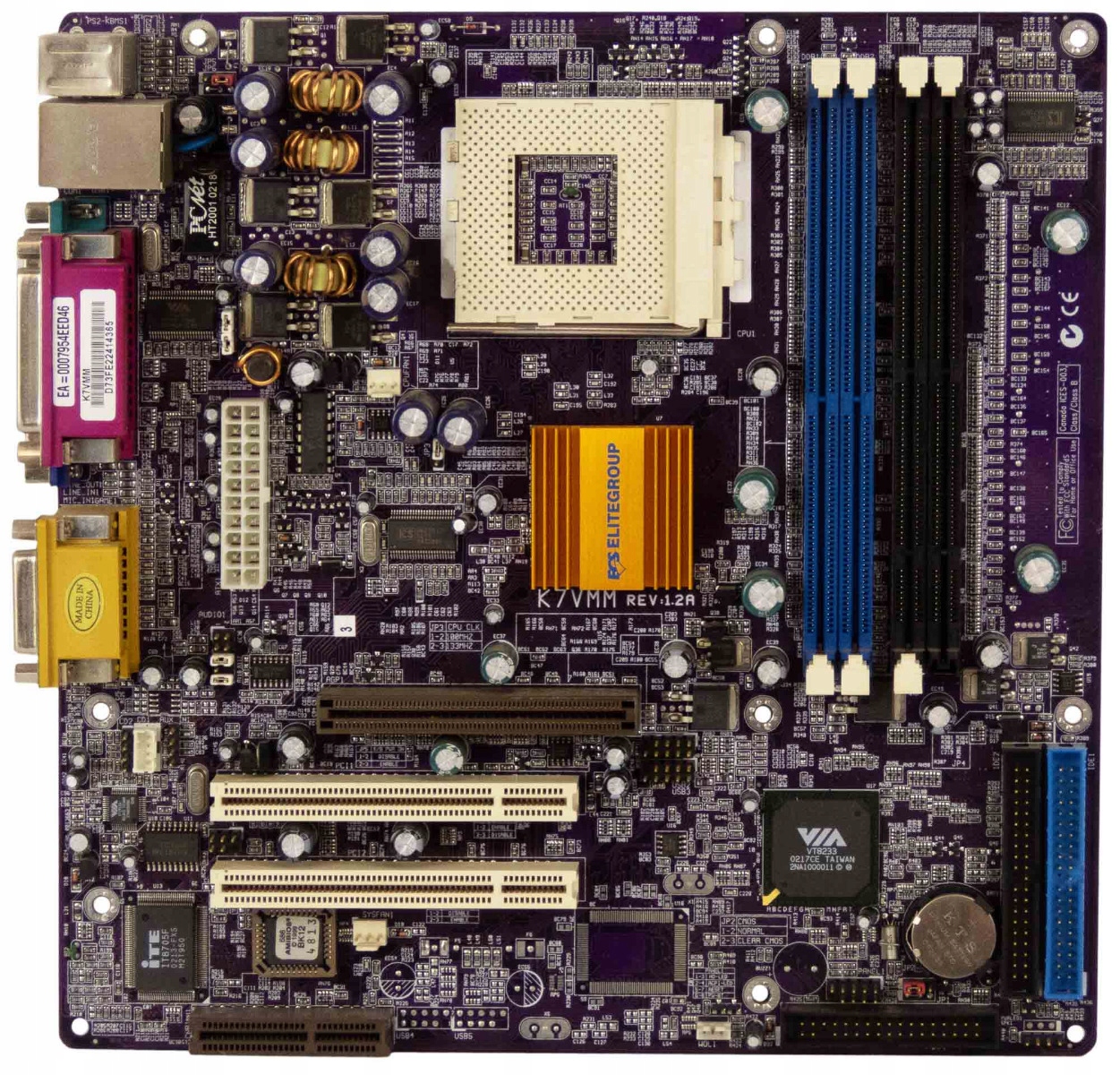 Ecs K7VMM Rev: 1.2A p.462 Ddr Agp Pci mATX