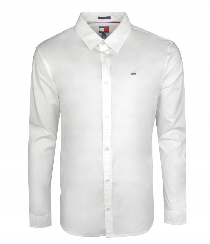 Tommy Jeans pánská košile, Slim, bílá, S