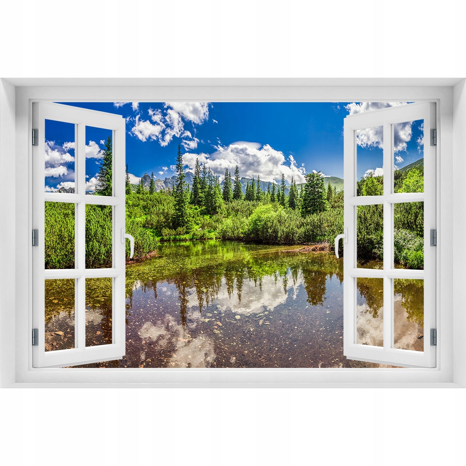 

Samoprzylepna Naklejka na ścianę Jezioro w lesie