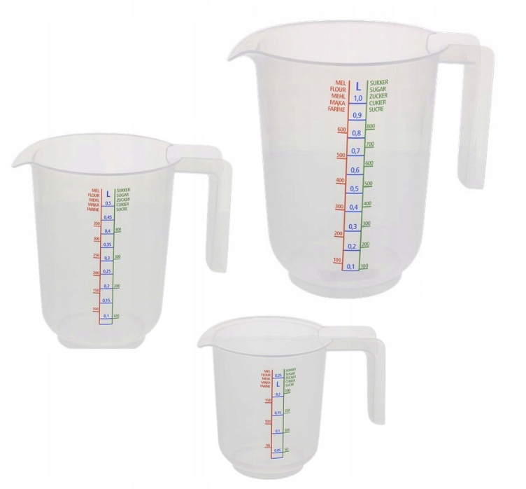 

Miarka Kuchenna Marki 3 Sztuki 0.25L 0.5L -1L