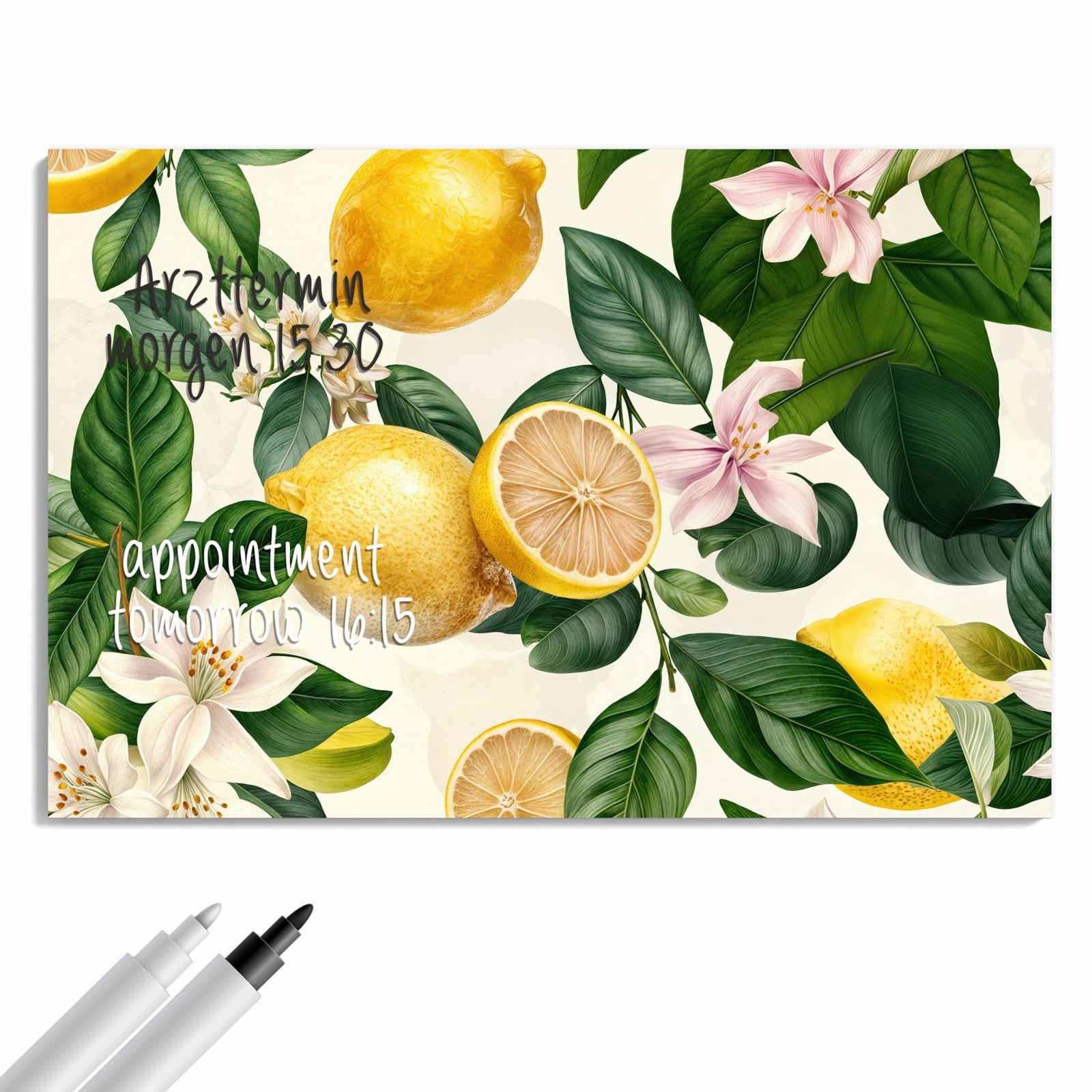 Magnetická tabule Květiny citronu 60 × 40 cm