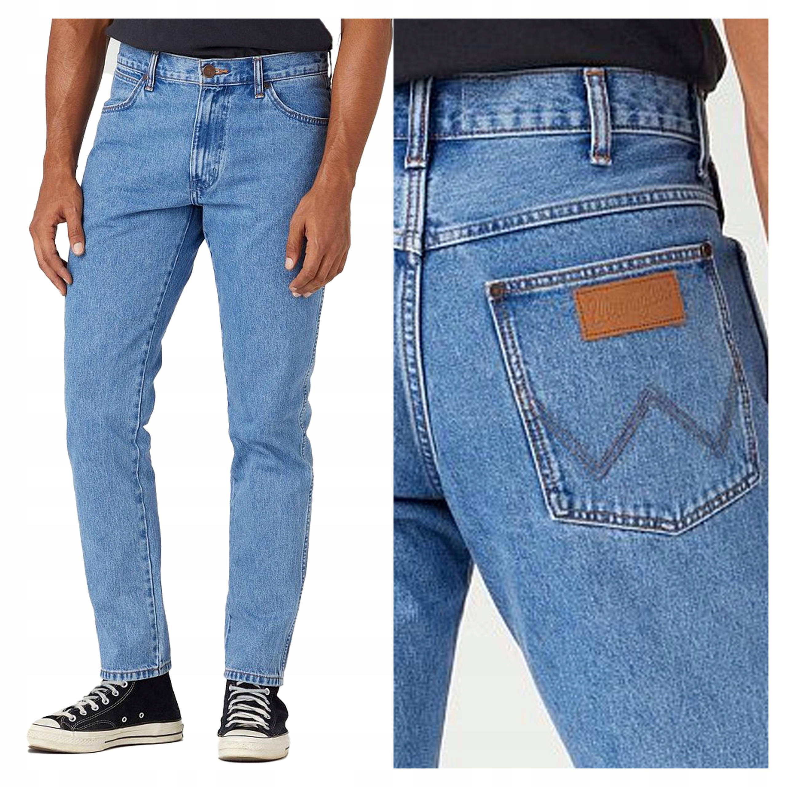 Pánské jednoduché džínové kalhoty Wrangler River 32/34