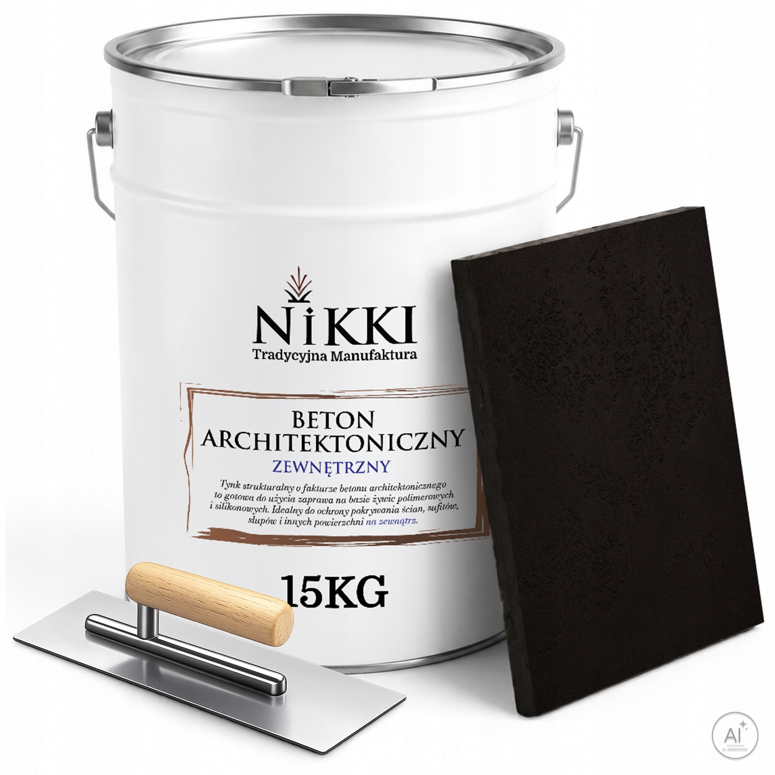 Architektonický beton pro exteriér 10m2 15kg černý 9005 hladítko