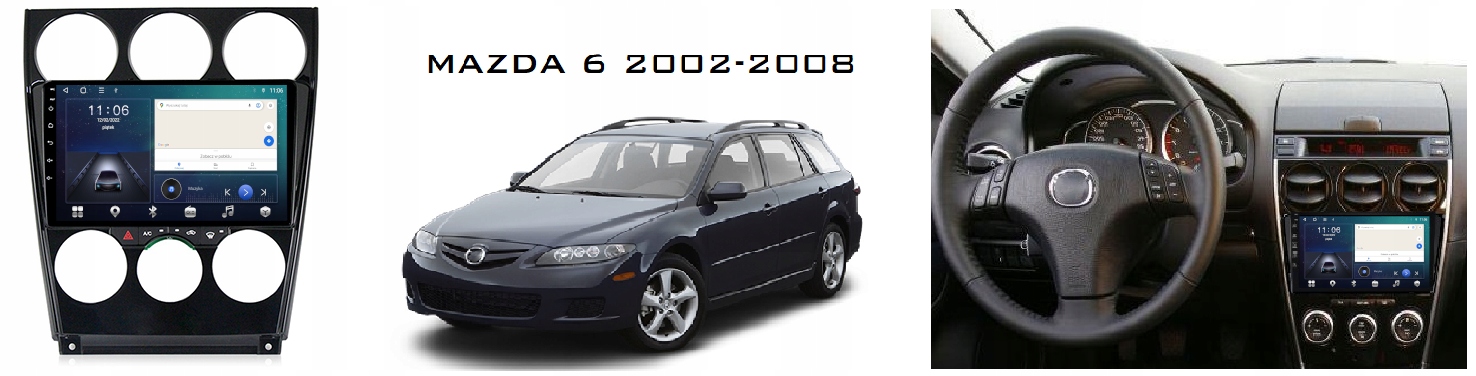 RADIO GPS ANDROID BT MAZDA 6 I 2002-2008 64GB SIM Marka Projack
