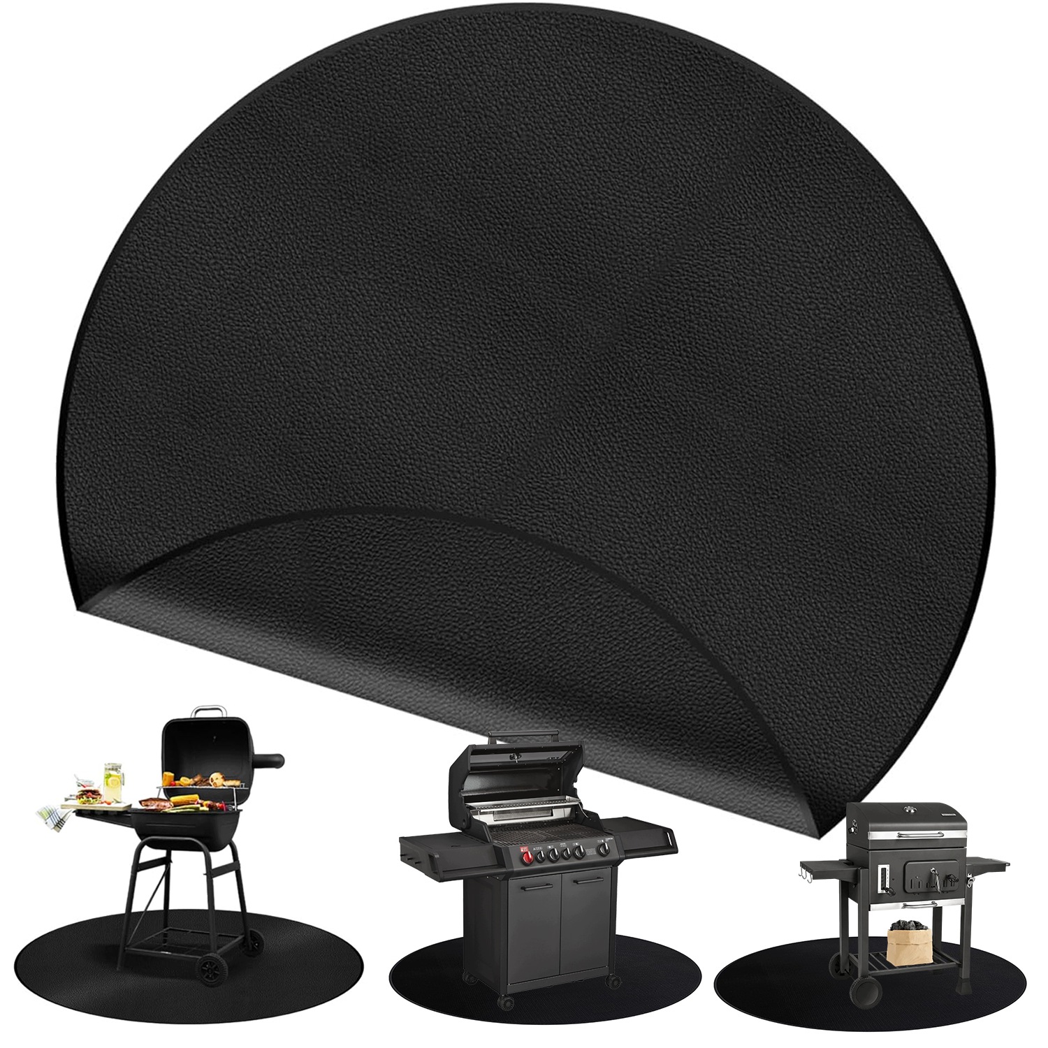 Ochranná Podložka Pod Gril Odolná Proti Ohni Kulatý Silikon 122 CM 48''