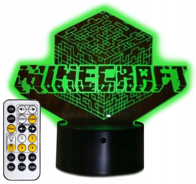 Lampka 3D LED GRA Klocki USB + PILOT