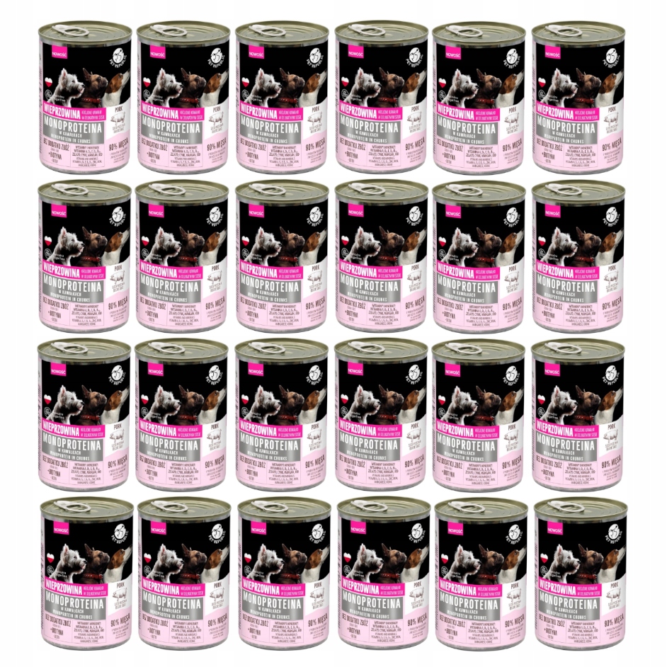 Vlhké krmivo pro psy PetRepublic Monoproteina vepřové maso v omáčce 24x400 g