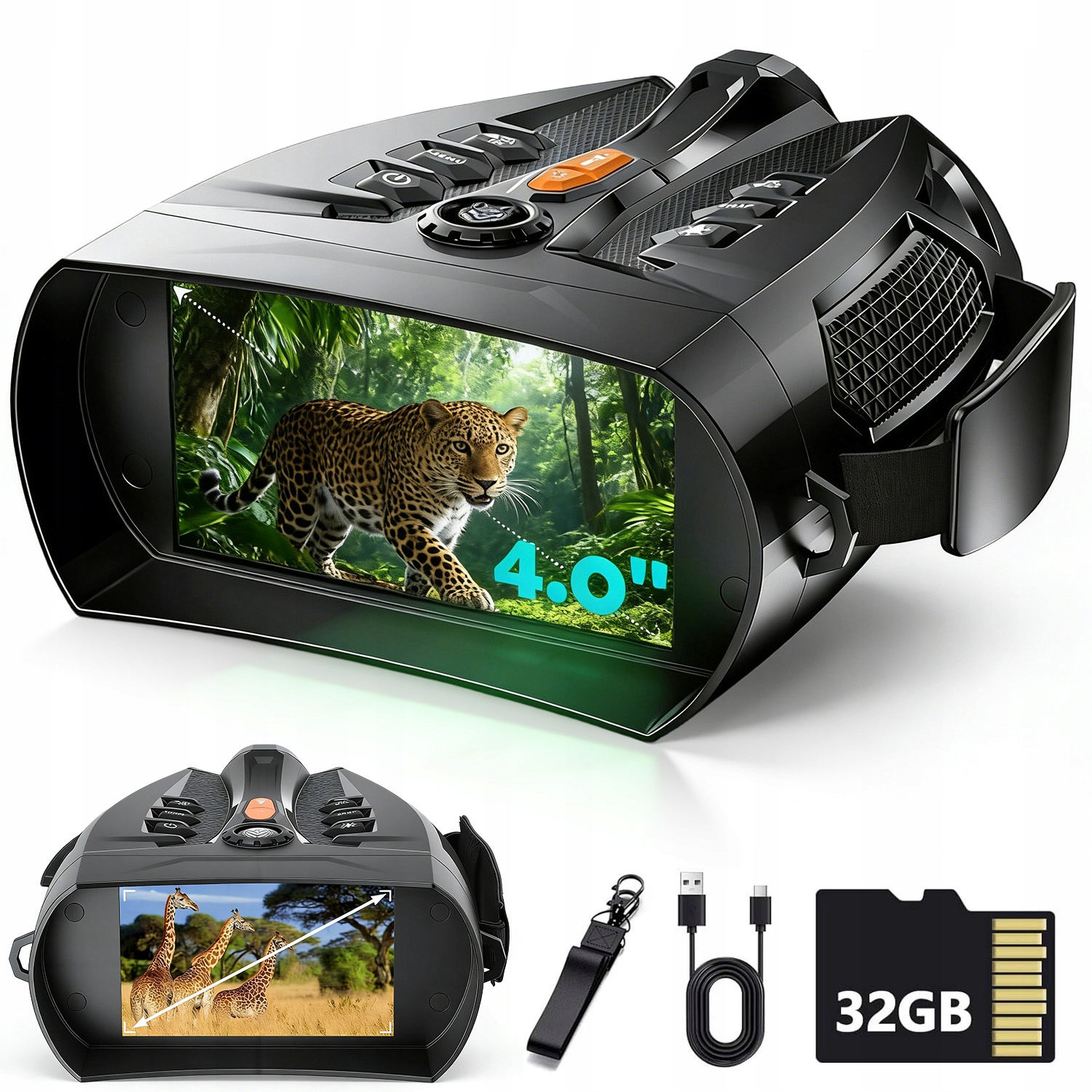 Dalekohled Pro Noční Vidění, Zoom X10 5W 850NM, 7 Úrovní Jasu