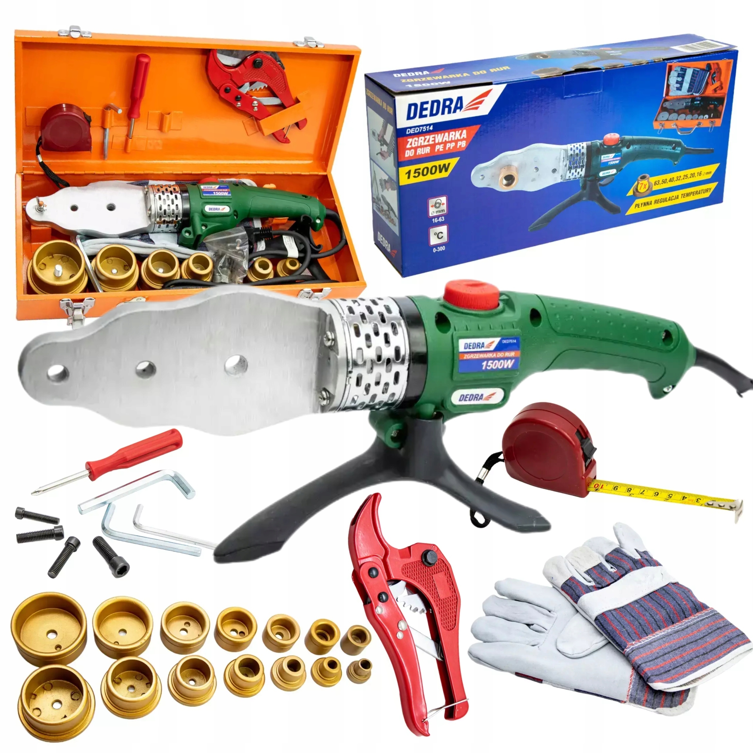 Dedra Svářečka Trubek Spojek Z Plastů 16-63 mm Termostat DED7514