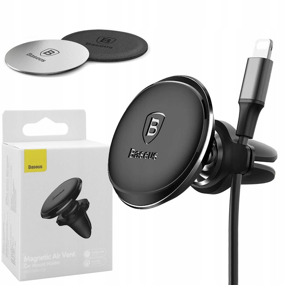 MAŁY MAGNETYCZNY UCHWYT DO SAMOCHODU NA TELEFON KRATKĘ NAWIEWU, WENTYLACJĘ