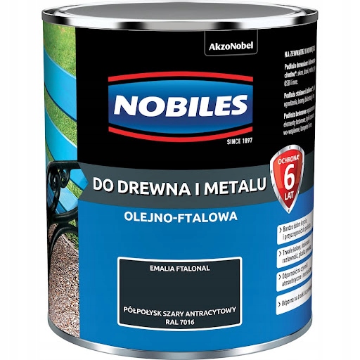 Grafit Nobiles Farba 5L Szary Antracyt Grafit