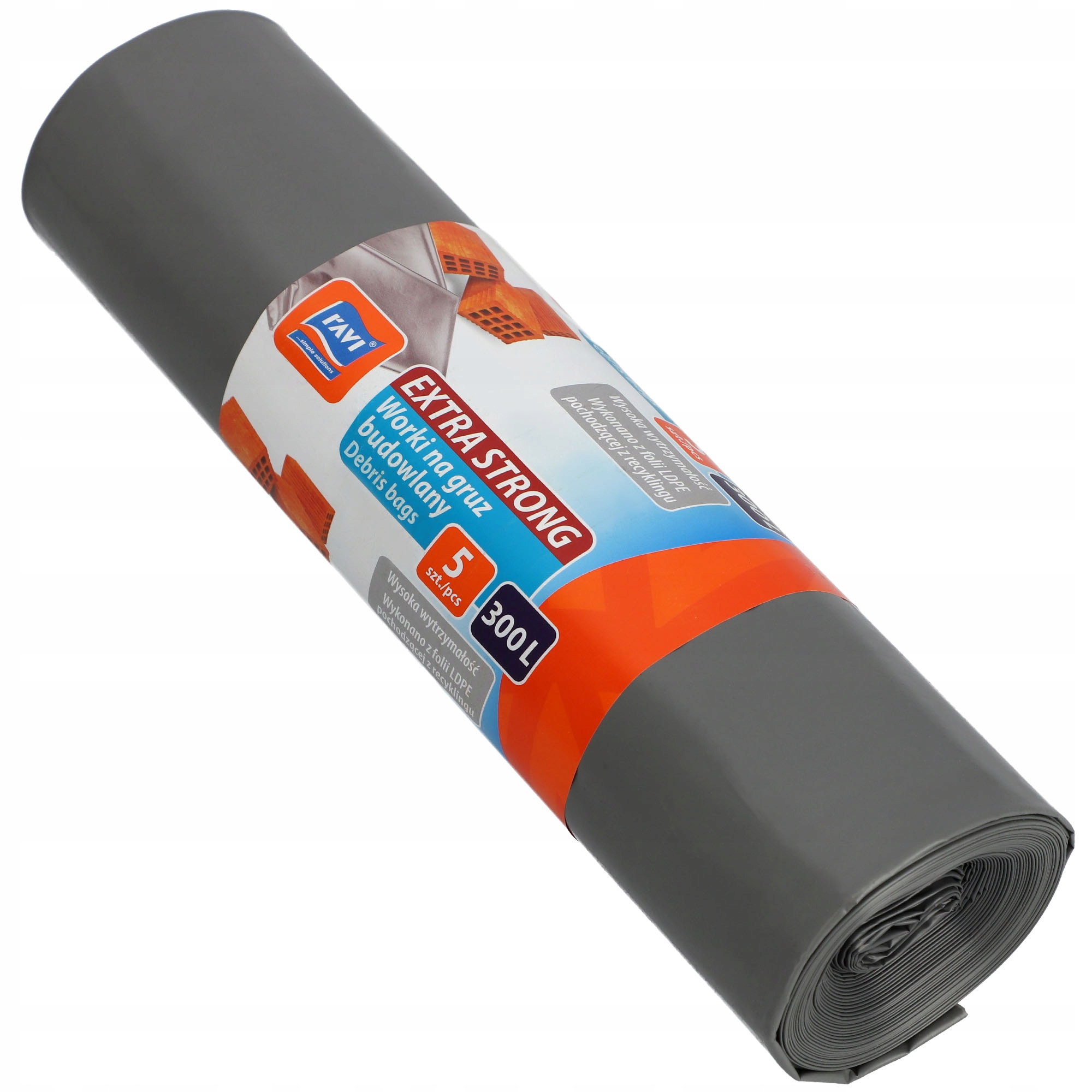 Levně Pevné pytle na stavební suť, 5 ks, 300 l